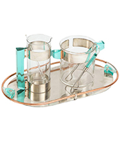 Vintage Rede Guzzini Glass_ Ice Lucite Martini Jug, Ice Bucket and Tray Bar Set_Thumbnail