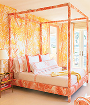 Palm Beach Showhouse Orange Bedroom Thumbnail