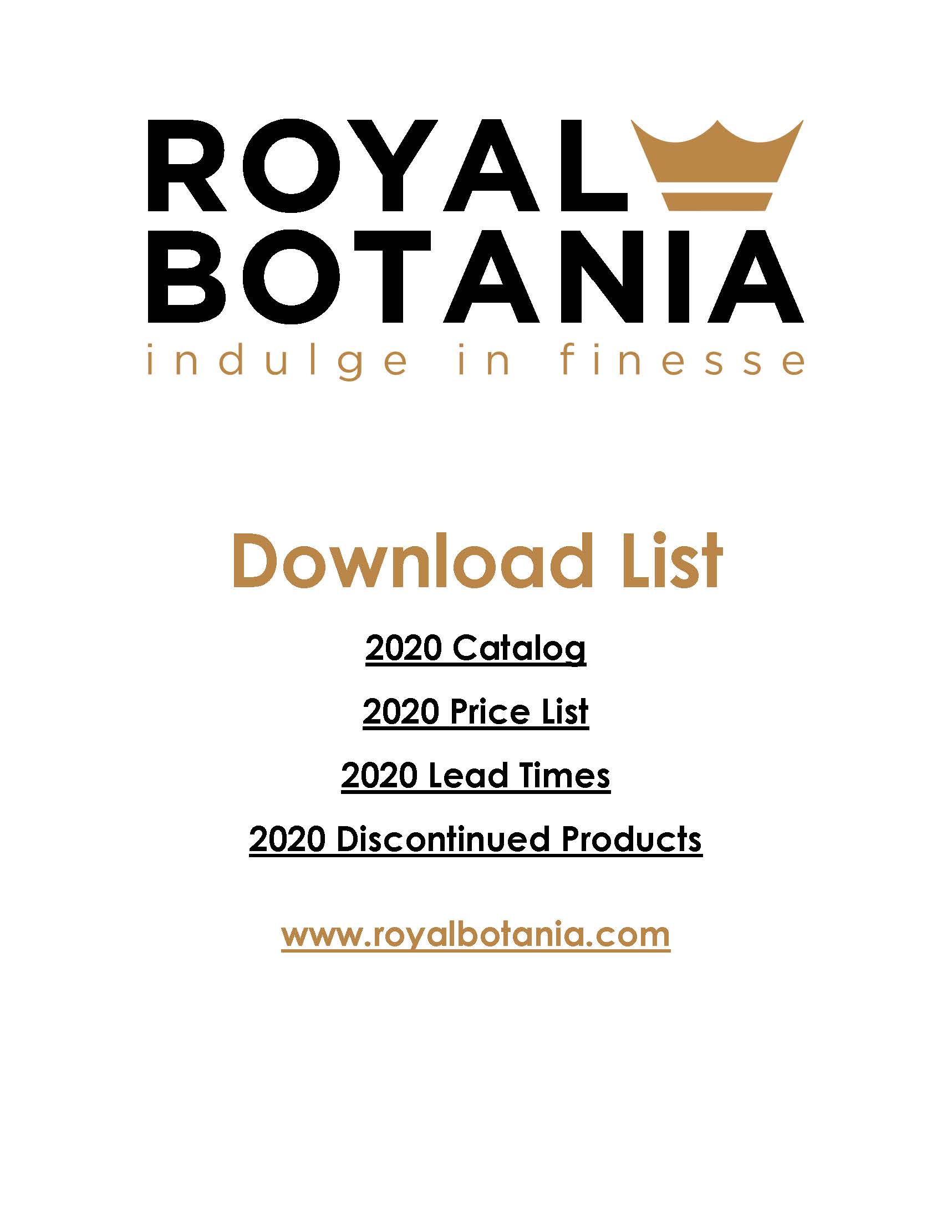 Royal Botania Catalog Download Cover