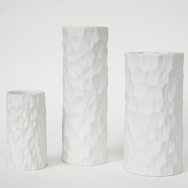 15_Thomas Germany Trio of White Coral Vases