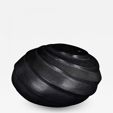 20_Massimo Micheluzzi Carved Black Vase