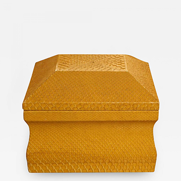 8_Lemon Yellow Python Skin Jewelry Box by Karl Springer