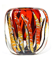 Cosulich_Cristian Onesto 2000s Crystal Murano Glass Organic Vase Thumbnail