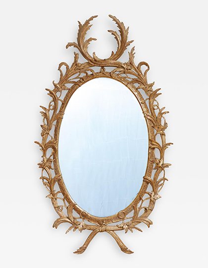 Exceptional George III Oval Mirror Main Image
