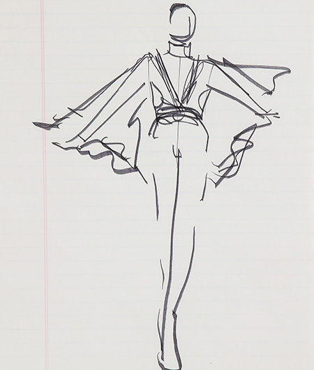 Guy Regal_Halston Sketches_Sketch 1