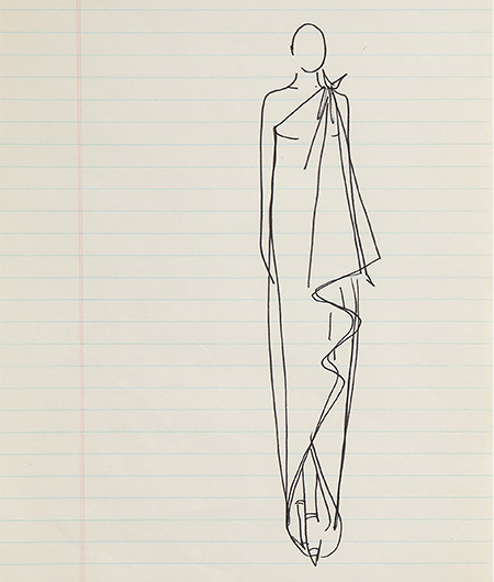 Guy Regal_Halston Sketches_Sketch 2