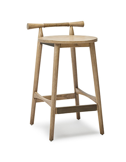 Interlude Home Madeira Counter Stool - Washed Taupe thumb