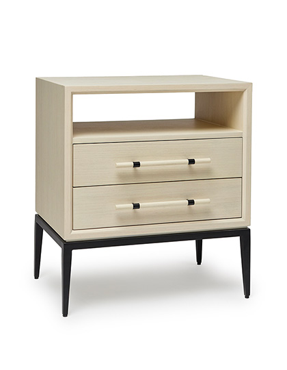 interlude home Burton Bedside Chest - Parchment thumb