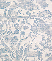 W2049-05 Antelope and Flower Wallpaper Blue thumb