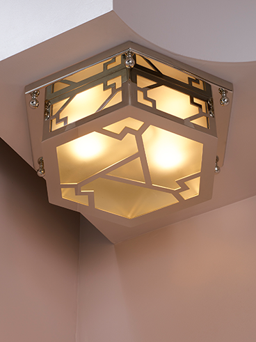 Collier Webb Steppe Flush Mount Detail Nickel