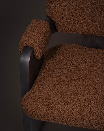 Charred Fir + Burnt Umber Armrest Dining Chair - Detail 1 - REV2