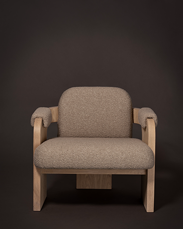 Unearthed Lounge Chair - Natural Oak + Rough Terrain Dune - Hero - REV1