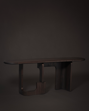 Unearthed Smoked Walnut Console - HERO