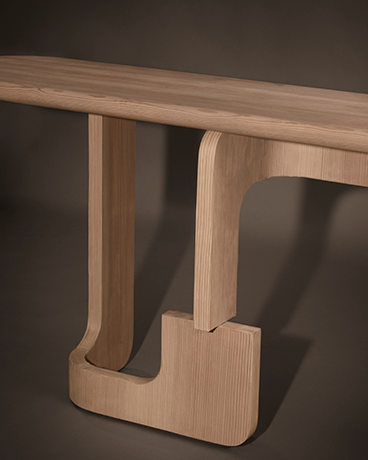 Unearthed Wood Top Console Table - Detail 1_V1