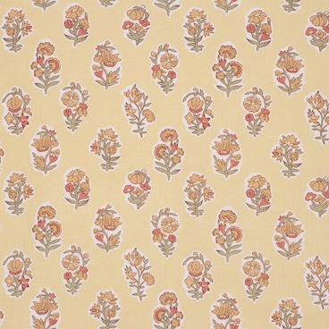 Anessa Hand-Screen Print Fabric in Yellow