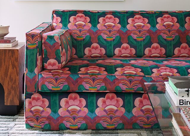 Fleur Indienne Velvet Fabric in Rose Lifestylethumb